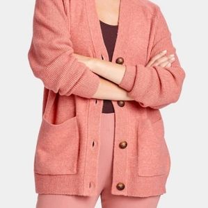 NWT pink cozy cardigan S